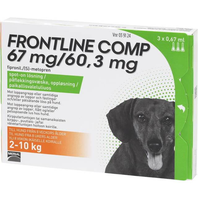 Frontline Comp, spot-on, lösning 67 mg/60,3 mg 3 x 0,67 milliliter