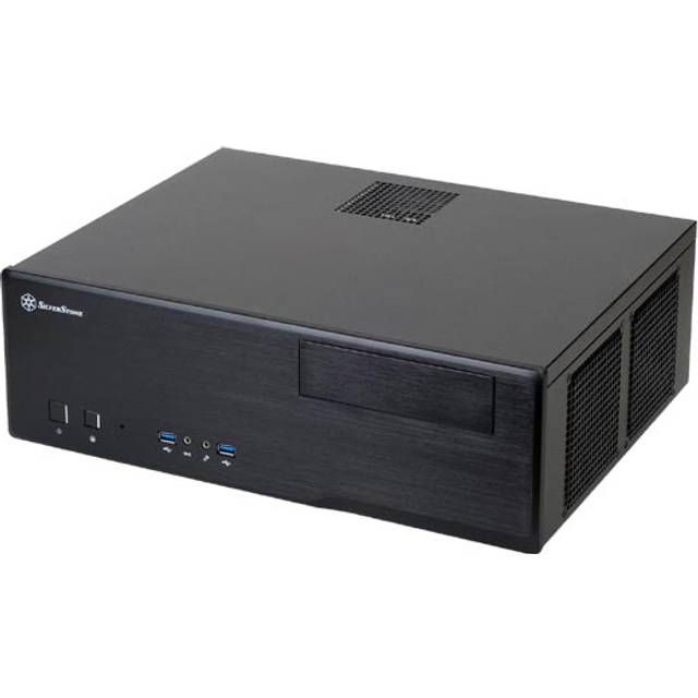 SilverStone SST-GD05B USB 3.0 – Grandia HTPC Micro ATX datorfodral, tyst hög luftflödesprestanda, svart