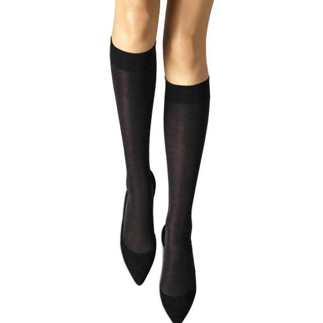 Wolford VELVET DE LUXE 50 KNEE-HIGHS 7005 Black Small