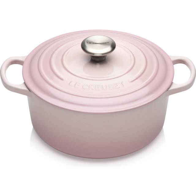 Le Creuset Cast Iron Round Casserole - Shell Pink (20cm / 2.4L)