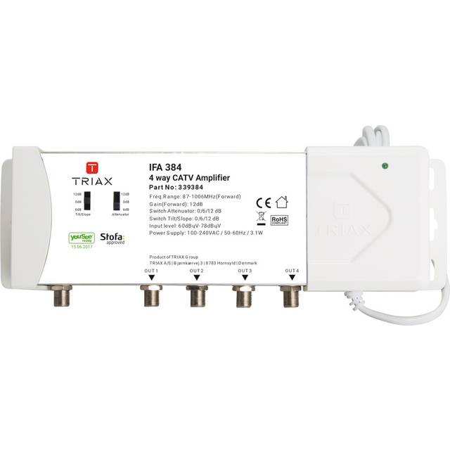Triax IFA 384 -antennförstärkare, 4-vägs