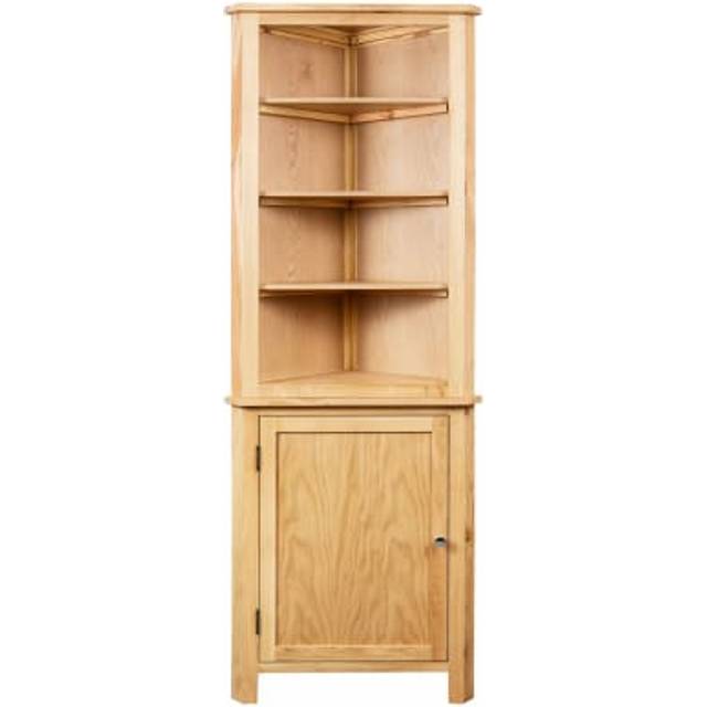 vidaXL Corner Cabinet 59x36x180 cm Solid Oak Wood - Brown