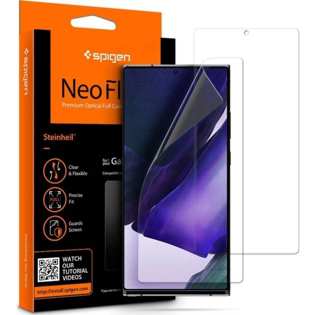 Spigen NeoFlex Skärmskydd kompatibel med Samsung Galaxy Note 20 Ultra, 2 Stycken, Full Täckning, Anti-repa, Responsiv Touch, Case friendly, TPU-film