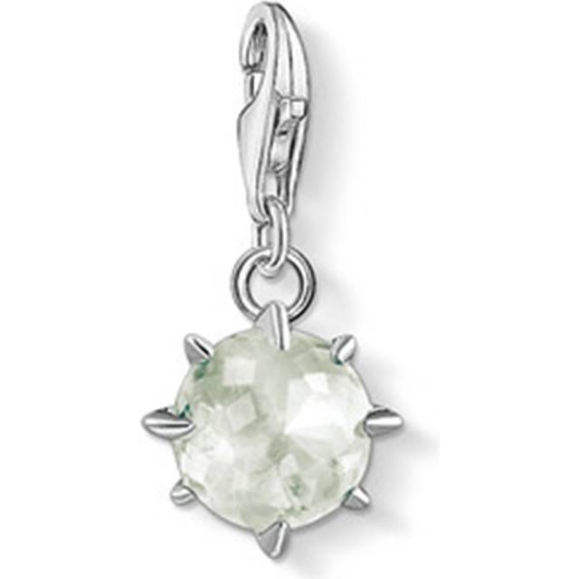 Thomas Sabo Ladies' Sterling Silver Prasiolite Cubic Zirconia Charm Pendant Birth Stone August