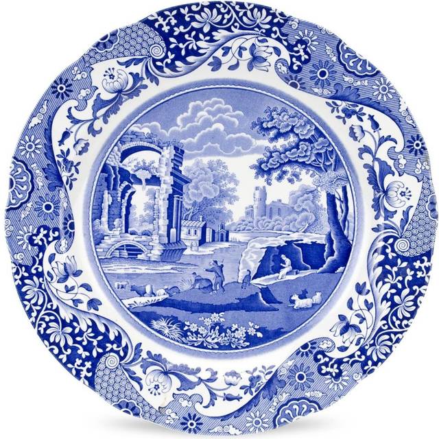 Blue Italian Buffet Plate, 30.5cm (30cm W X 30cm L X 2cm H)