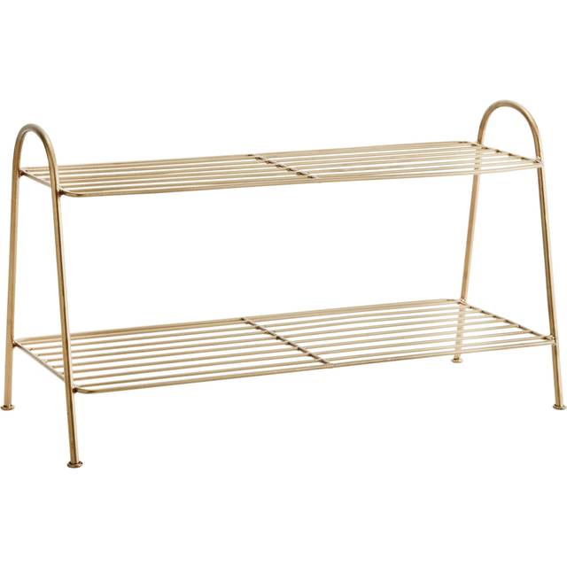 Shoe Rack Brass, 2 Shelves