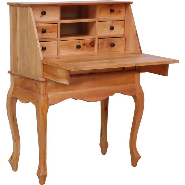 Sekretär brun 78x42x103 cm massivt mahognyträ
