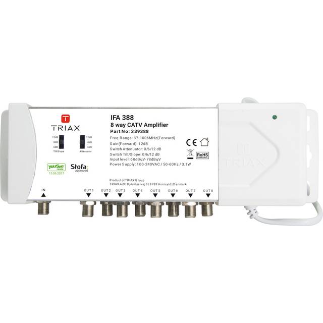 Triax IFA 388  antennförstärkare, 8-vägs