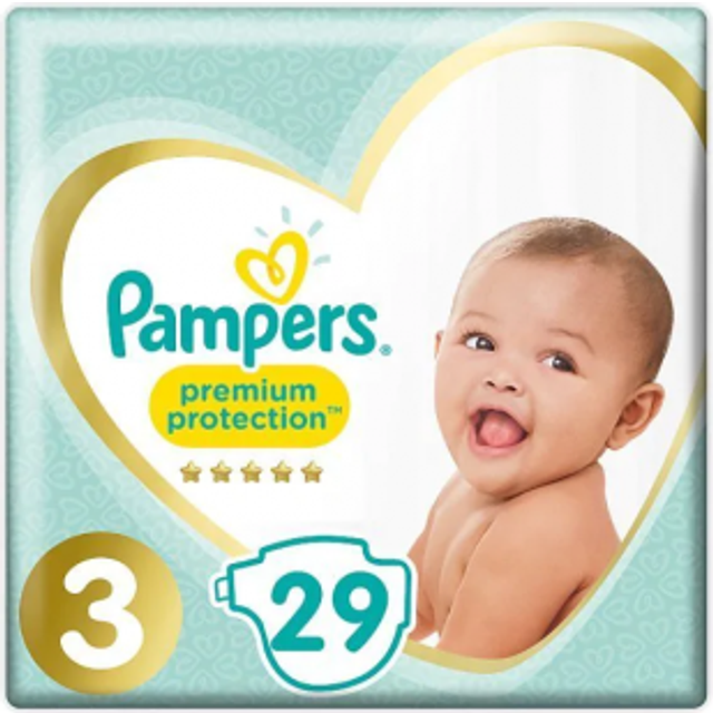 Pampers ny baby 3 bärpaket, 29 stycken