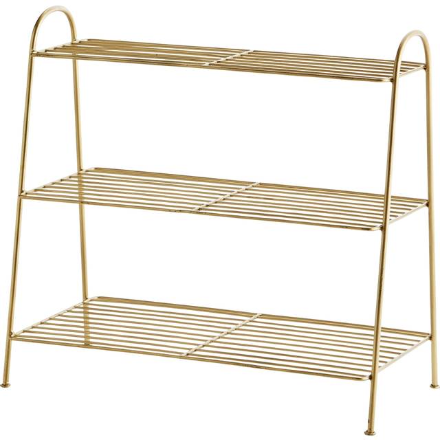 Shoe Rack Brass, 3 Shelves