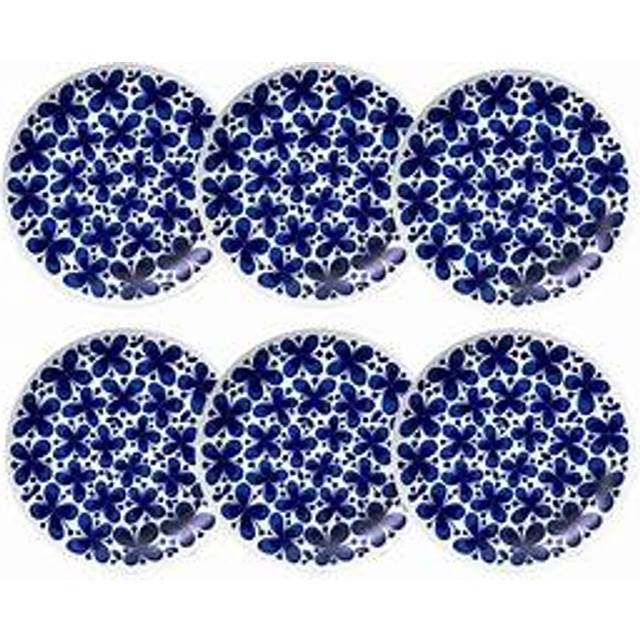 Mon Amie Tallrik 27 cm 6-pack - Vit med dekoration
