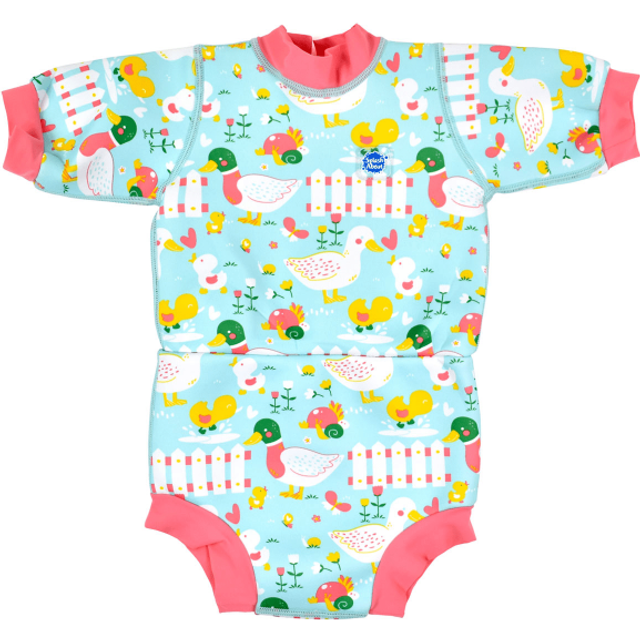 Splash About Baby Girls Blue Happy Nappy Wet Suit (Upf 50+) - 12-24 month