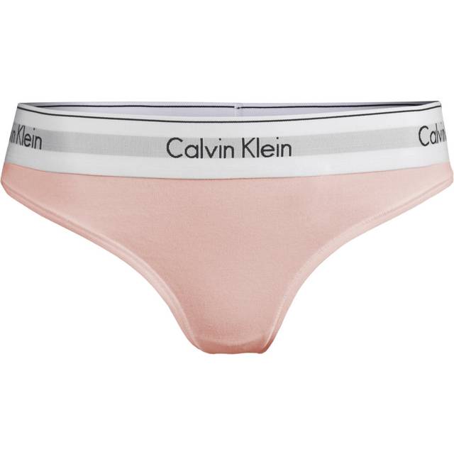 Calvin Klein Women's Modern Cotton Thong, Nymphs Thigh - Pink - Size: 12/None