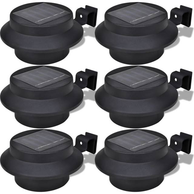 vidaXL Outdoor Solar Lamp Set 6 pcs Fence Light Gutter Light White