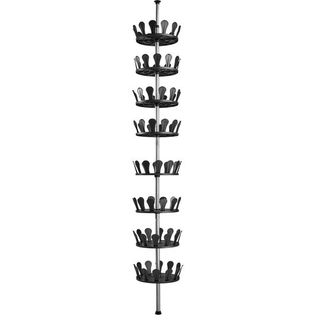 48 Pair Shoe Rack 8 Tier Shelf Organiser Storage Stand Holder - black