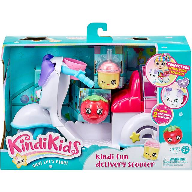 Kindi Kids Fun Delivery Scooter with 2 Shopkins Ride Along 26cm