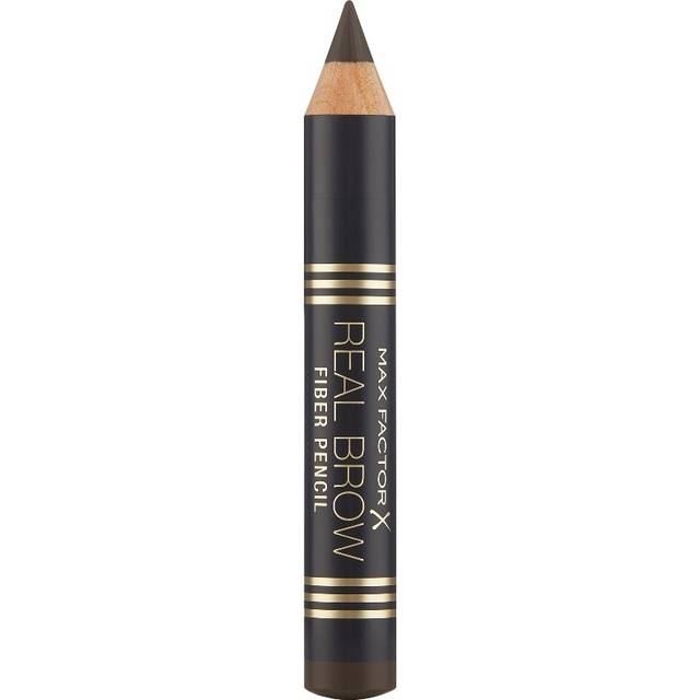 Max Factor Real Brow Fiber Pencil Rich Brown 5 – ögonbrynspenna med 3D-effekt – för naturligt definierade ögonbryn – färg brun – 1 x 1 g