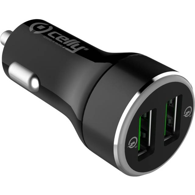 Celly pro power universal quick charge 3.0 dual usb car charger up to 36w