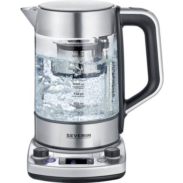 SEVERIN Professional WK 3422 - Tebryggare/kittel - 1.7 liter - 3 kW - glass/brushed stainless steel/black