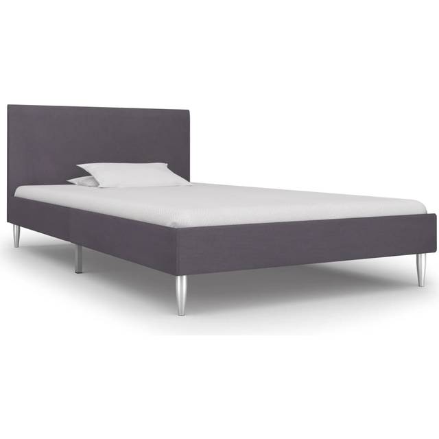 Sängram utan madrass svart tyg 90x200 cm