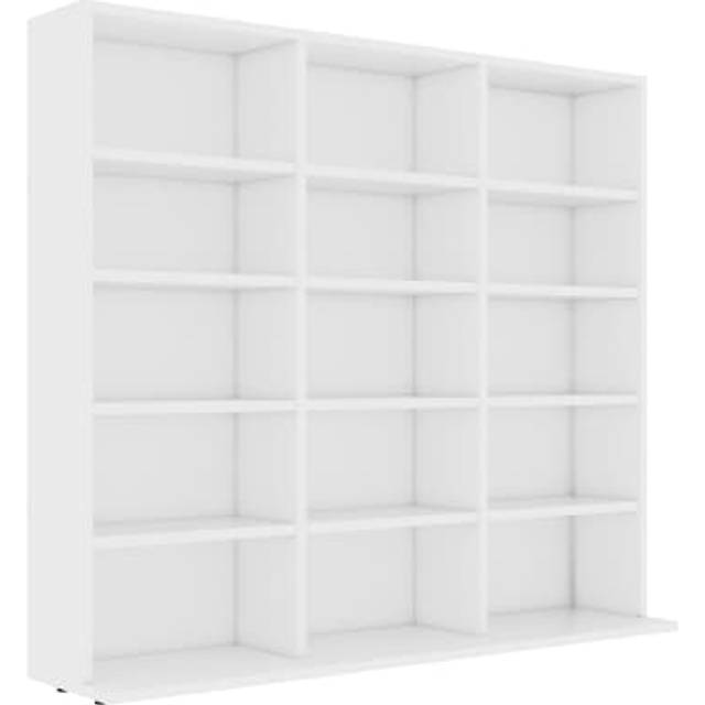 vidaXL CD Cabinet Concrete Grey 100x23x89.5 cm Engineered Wood