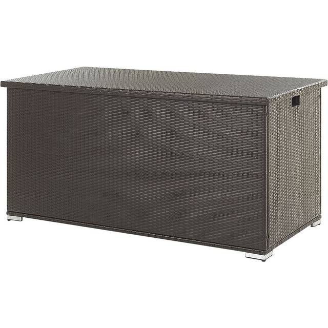 Beliani Storage Box MODENA PE Rattan 155 cm 75 cm Taupe