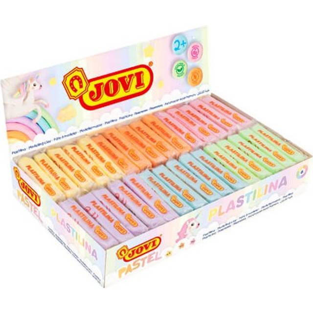 Jovi Plastilina Reusable Neon Non-Drying Modeling Clay; 1.75 oz. Bars  Set of 30  5 each of 6 Neon Colors  perfect for Arts and Crafts Proje