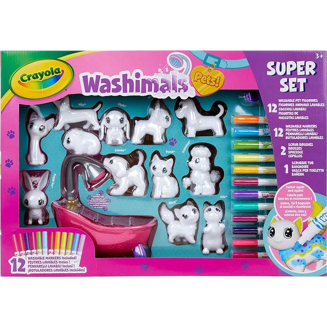 Crayola Animal Figure Deluxe Play Set Kids Zoo Toy Model Colourful Design