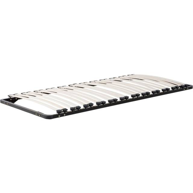 Beliani Slatted Bed Base Combourg 90 X 200 Cm (eu Single), Black