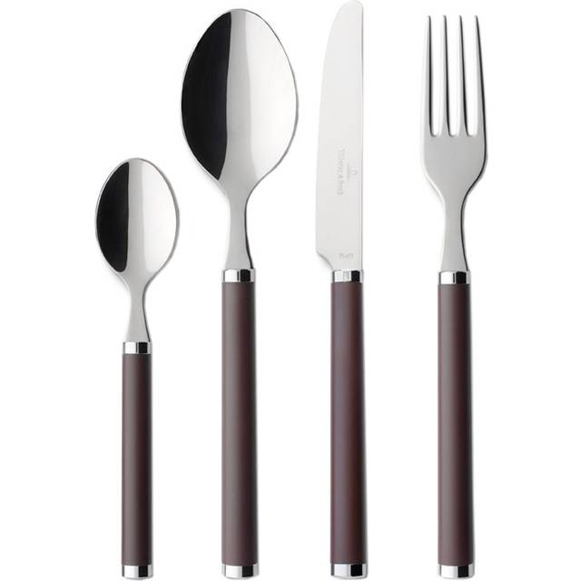 Villeroy & Boch Play! 24 Piece 18/10 Stainless Steel Cutlery Set, Service for 6 Red 24