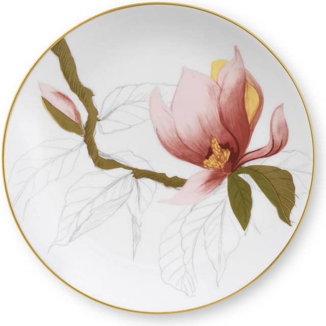 Imported Royal Copenhagen Flora Plate Dish 19cm Magnolia 1056861 [Regular Product] magnolia färg