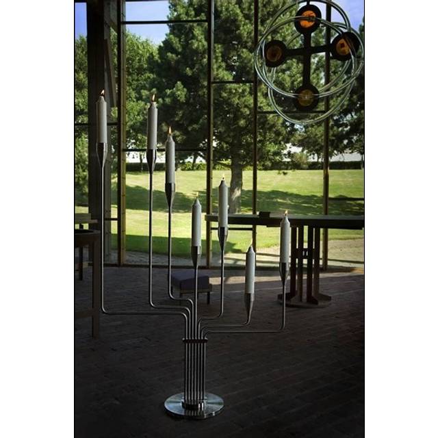 Piet Hein - Karlsvognen  - Ljusstake - Karlsvognen MAXI lysestage , H. 130 cm. Rustfrit stål - H137 x W31 D31 cm