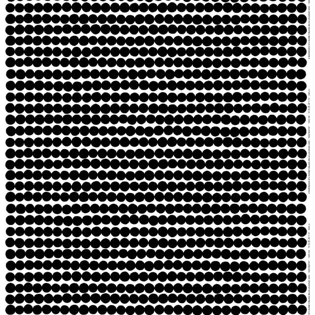 Marimekko Räsymatto tyg svart-vit - Svart