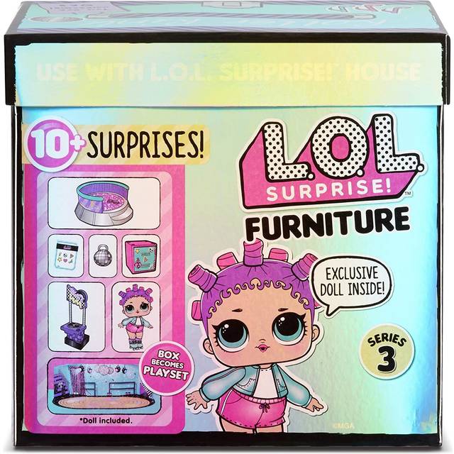 L.O.L Surprise! Furniture Set with Roller Sk8er Collectable Doll & 10+ Surprises