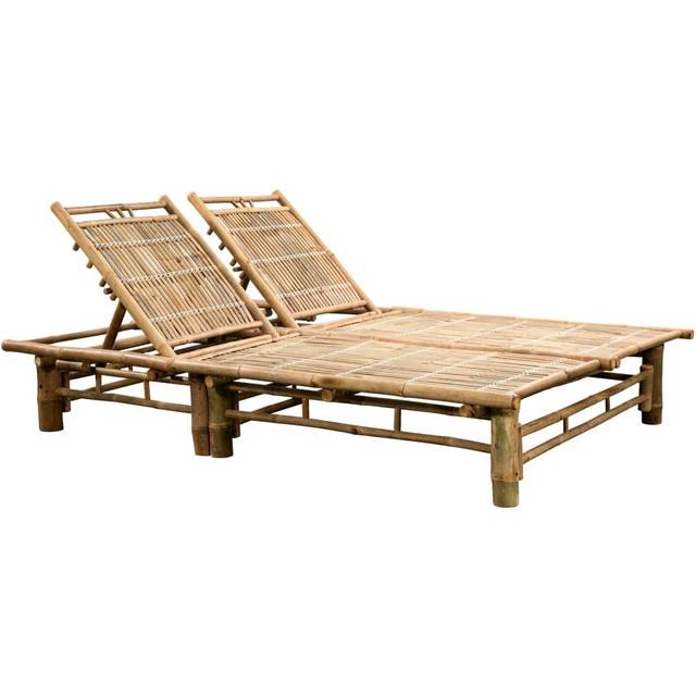 vidaXL Solsäng 2 personer bambu