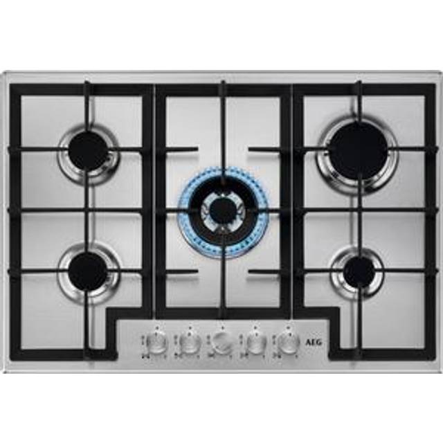 Aeg HGB75400SM Gas Hob - Stainless Steel