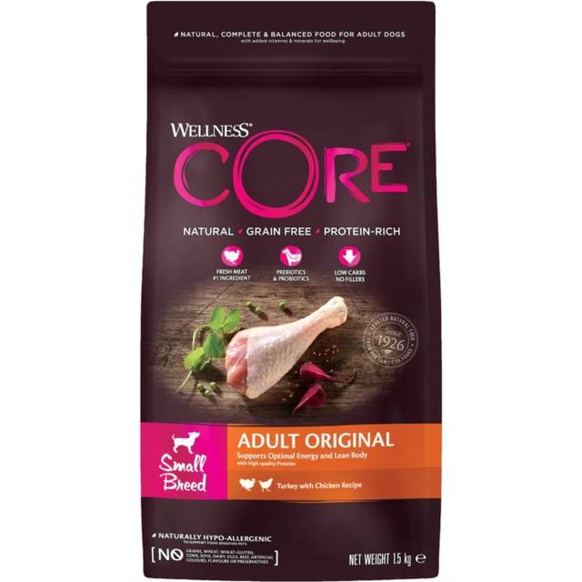 CORE Petfood Dog Adult Original Small Breed Chicken & Turkey Dry 1,5 kg