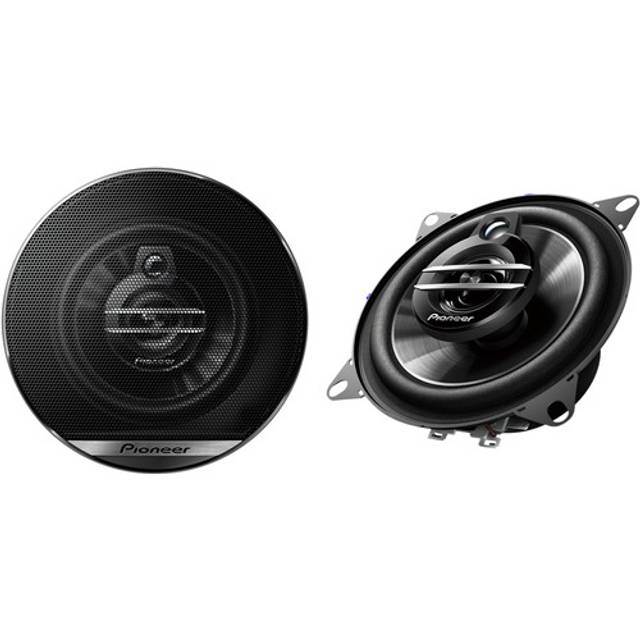 Pioneer TS-G1030F 3-vägs koaxialhögtalare (210 W), 10 cm, kraftigt ljud, IMPP-kon för optimal bas, 30 W ineffekt, 43 mm installationsdjup, svart, 2 högtalare