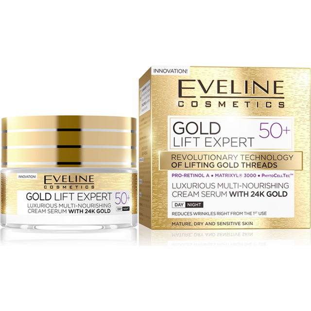 Eveline Cosmetics Gold Lift Expert Dag och nattkräm mot rynkor 50+ 50 ml
