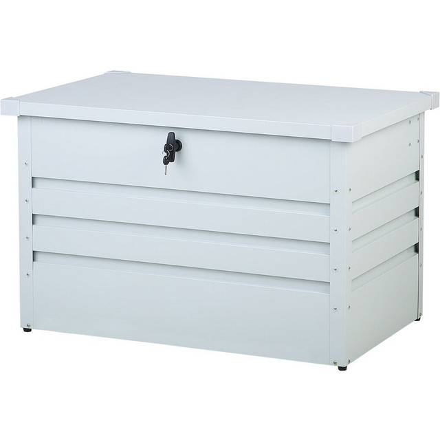 Beliani Storage Box CEBROSA Metal 100 cm 62 cm Grey, Grey