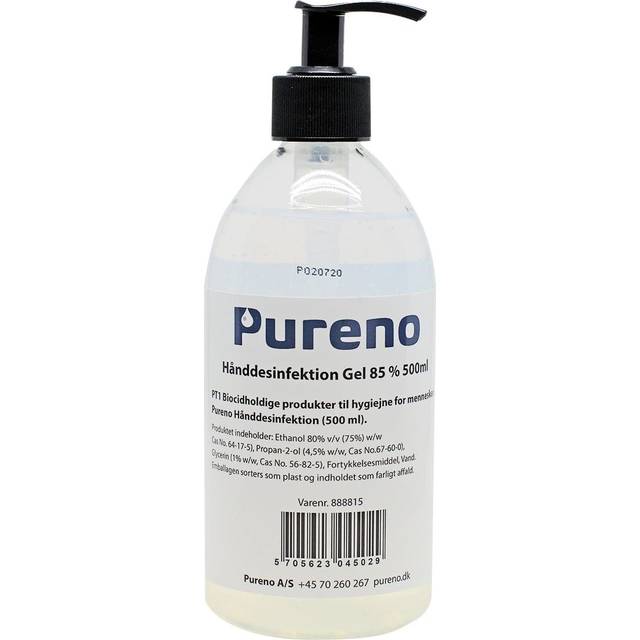 Pureno Håndsprit Gel 85% Pumpe 500ml