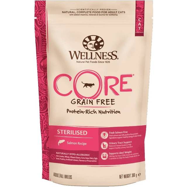 CORE Petfood Cat Adult Sterilised Grain Free Salmon Dry 300 g