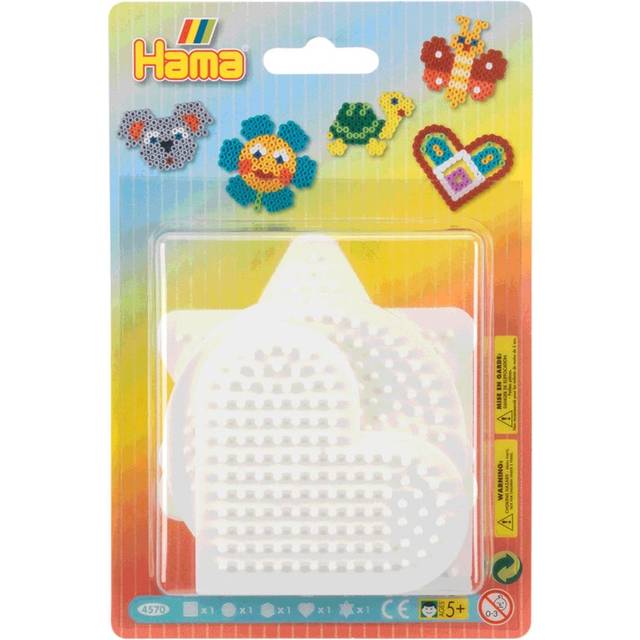Hama 10.4570 Blister Five Small Mixed Pegboard Bead Set, Multicolour, One Size