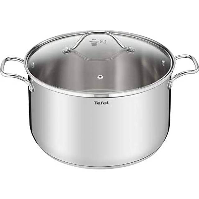 Tefal 36 cm gryta, 17,5 l, induktion, högkvalitativt rostfritt stål, nitade handtag, pip, 5 års garanti, glaslock, intuition XL B9087514