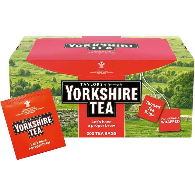 Yorkshire Tea Tagged and Enveloped Tea Bags (Pack of 200) 1341