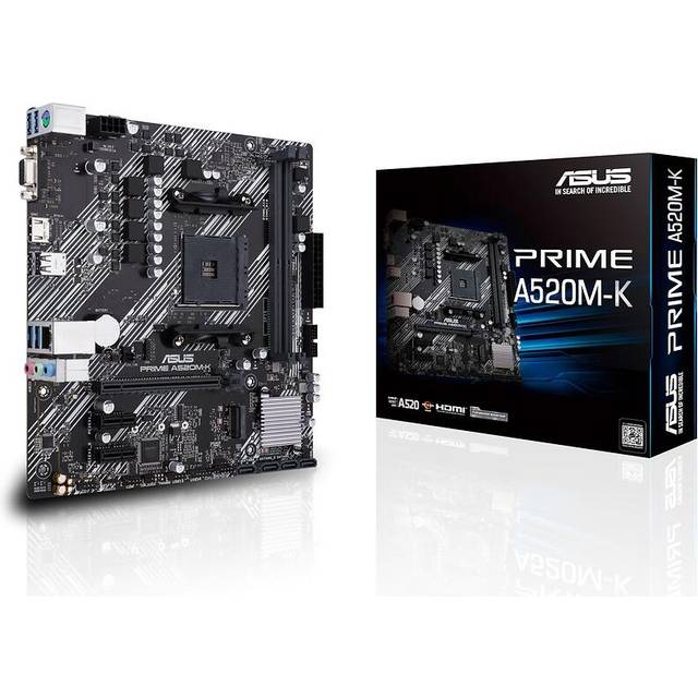 ASUS PRIME A520M-K DDR4 Moderkort (Utan Wifi)