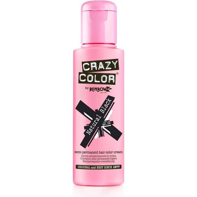 Crazy Color Semi Permanent Hair Colour Cream Natural Black