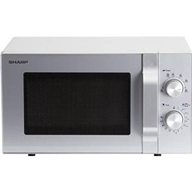 SHARP R204S Mikrovågsugn, 800 W, Silver, 20 L