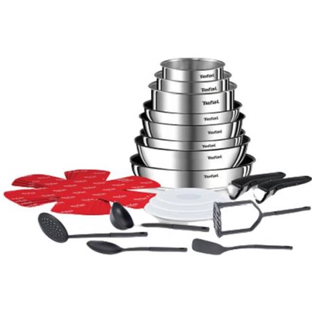 Tefal Ingenio Emotion Stainless Steel Pans, Lids & Utensils Set, 22 Piece