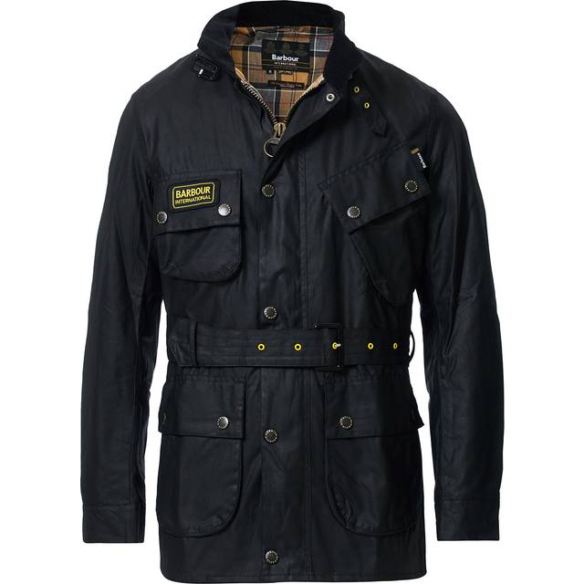 Barbour International Slim Wax Jacket Black
